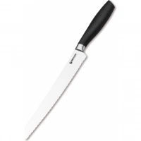 Кухонный хлебный нож Bker Core Professional Bread Knife, 220 мм, сталь X50CrMoV15, рукоять пластик купить в Кургане