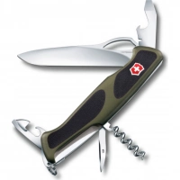 Нож перочинный Victorinox RangerGrip 61 0.9553.MC4 130мм 11 функций чёрно-зеленый купить в Кургане