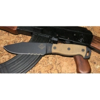 Нож с фиксированным клинком Ontario «RD6 Tan micarta», зубцы купить в Кургане