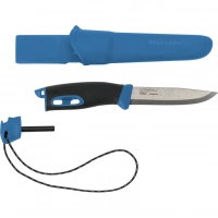 Нож с фиксированным лезвием Morakniv Companion Spark (S) Blue, сталь Sandvik 12C27, рукоять резина/пластик купить в Кургане