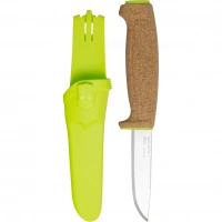 Нож с фиксированным лезвием Morakniv Floating Knife (S) Lime, сталь Sandvik 12C27, пробковая ручка купить в Кургане