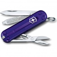 Нож Victorinox Classic SD Colors, Persian Indigo (0.6223.T29G) фиолетовый полупрозрачный, 7 функций 58мм купить в Кургане