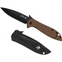 Складной нож Kershaw Emerson CQC-4K K6054BRNBLK, сталь 8Cr14MoV, рукоять сталь/G-10 купить в Кургане