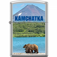 Зажигалка ZIPPO Камчатка с покрытием Satin Chrome™ купить в Кургане