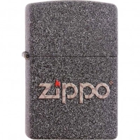 Зажигалка ZIPPO, латунь с покрытием Iron Stone™, серая с фирменным логотипом, матовая, 36x12x56 мм купить в Кургане