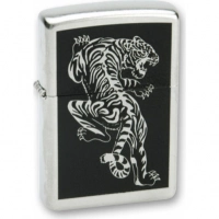 Зажигалка ZIPPO Tigre Satin Chrome, латунь с ник.-хром. покрыт., серебр., матовая, 36х56х12 мм купить в Кургане